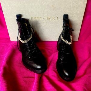 Jimmy choo boots with crystals and pearls. Brand new size 39-5